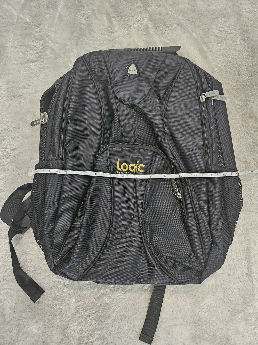 Black Backpack Gym Travel Casual Streetwear Activewear Basic Summer Vacation - Picture 2 of 9